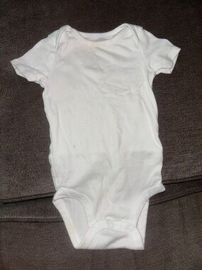 Carter's White Short-Sleeve Baby One-Piece Bodysuit